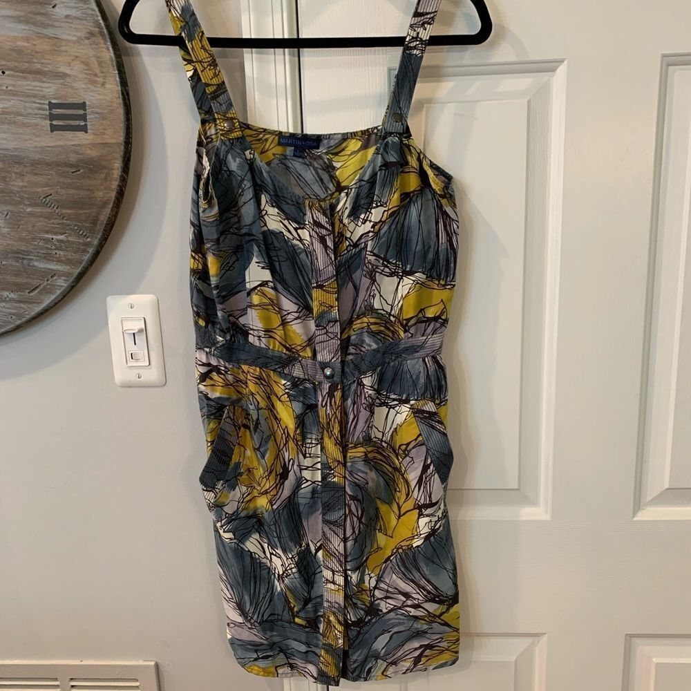 Martin & Osa Silk Button Down Dress sz 8 NWOT